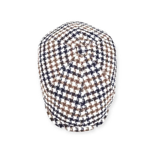 BUGATTI Mütze Schiebermütze flatcap Hahnentritt Sommer