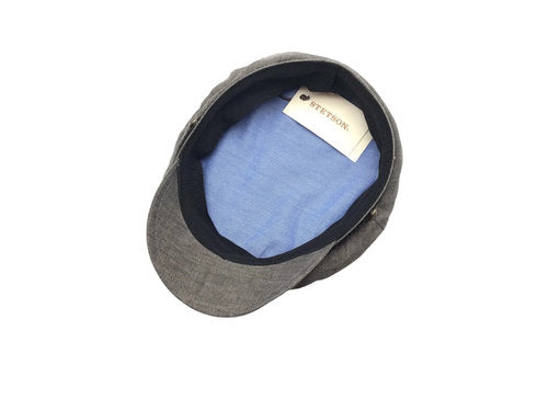 STETSON Mütze Elbsegler grau Leinen fisherman Sommer Gr.61/XL Schirmmütze