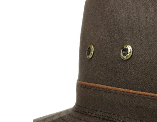 STETSON AVASUN Waxed Cotton Traveller UVSchutz 40+ braun