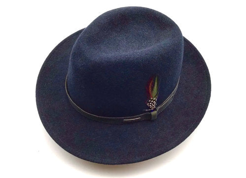 STETSON Traveller POWELL blau Filzhut Fedora Gr.59