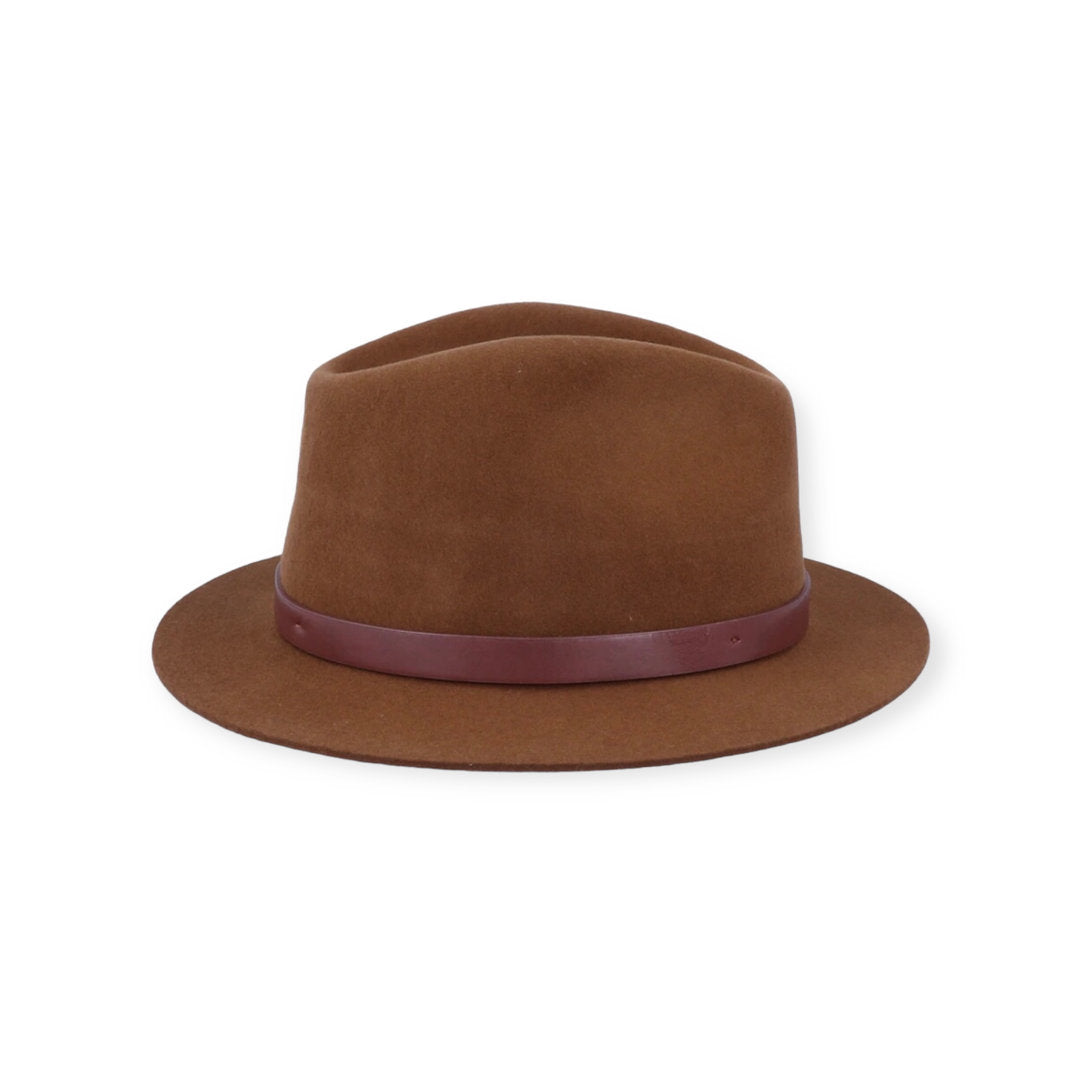 BRIXTON HUT MESSER SHORT BRIM Wollfilz braun