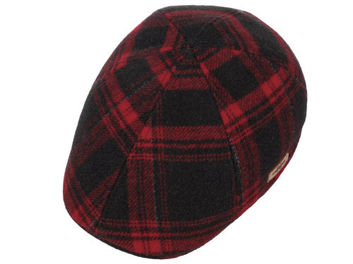 STETSON Mütze DUCK CAP TEXAS Gr.XL Schurwolle kariert Winter