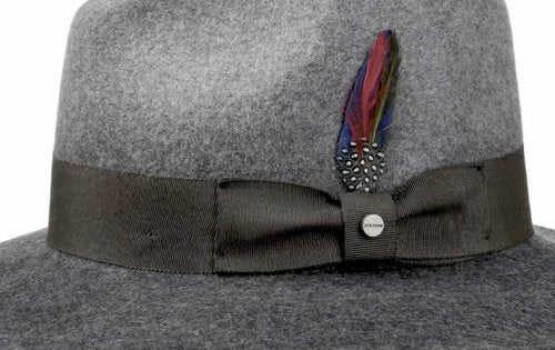 STETSON Filzhut Fedora grau TRAVELLER