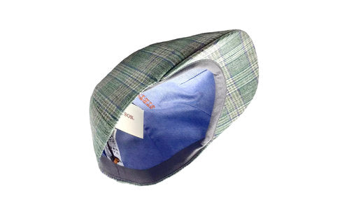 STETSON Mütze DUCK CAP Leinen TEXAS grün kariert Gr.S