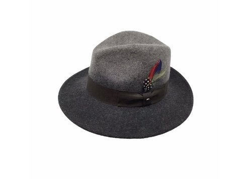 STETSON Filzhut Fedora grau TRAVELLER