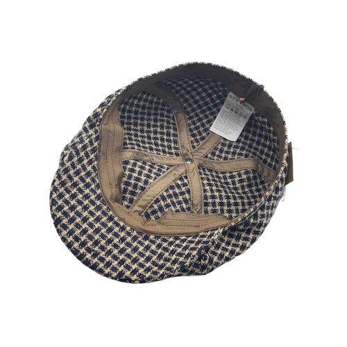 STETSON Mütze Hatteras Leinen/Seide Hahnentritt Gr.59/L Sommer