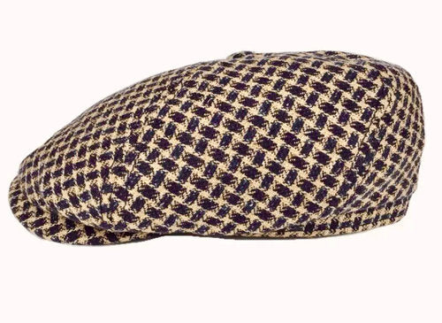 STETSON Mütze Hatteras Leinen/Seide Hahnentritt Gr.59/L Sommer