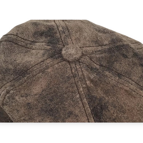 STETSON Mütze Ledermütze Hatteras Gr.55 braun used look