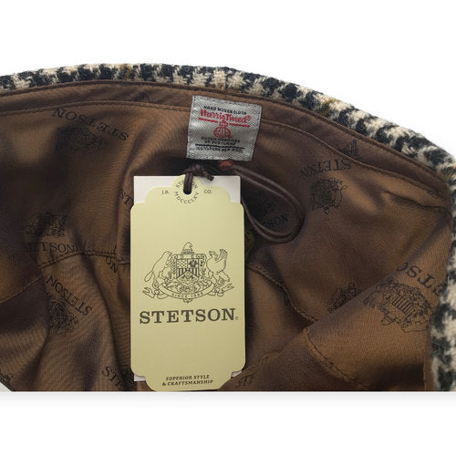 STETSON Mütze Hatteras Gr.61 HARRIS-TWEED Hahnentritt