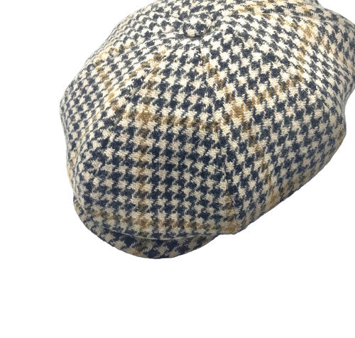 STETSON Mütze Hatteras Gr.61 HARRIS-TWEED Hahnentritt