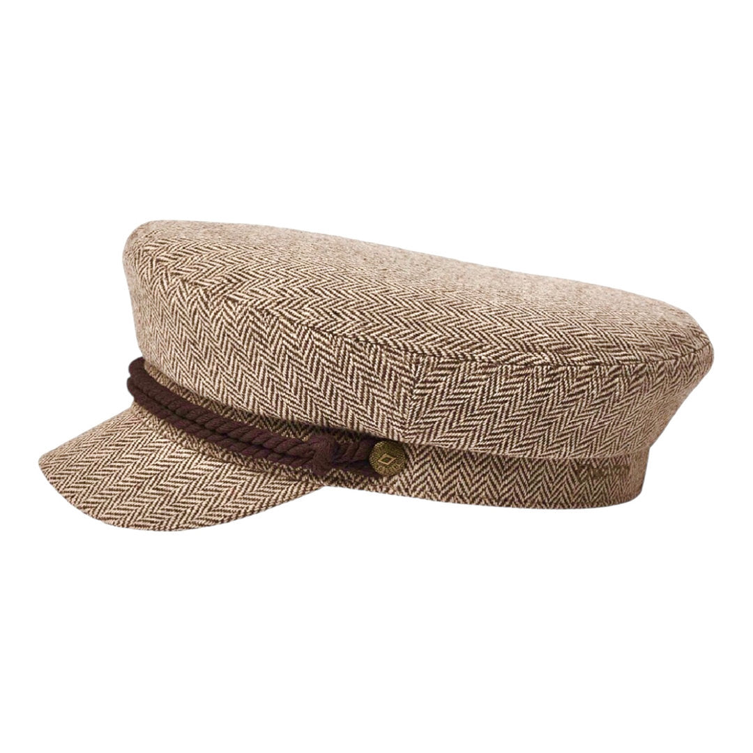 BRIXTON Mütze FIDDLER CAP hellbraun Elbsegler herringbone