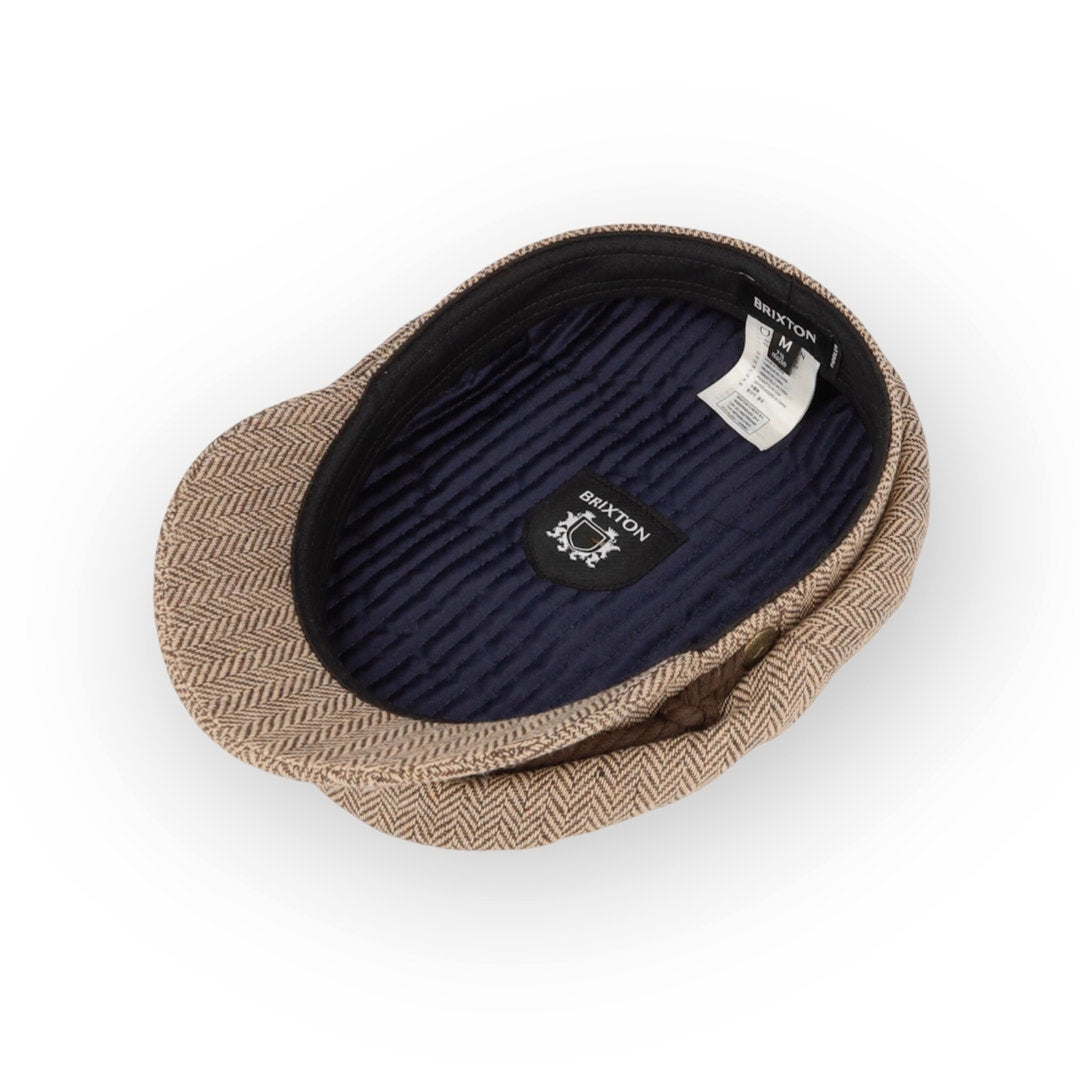 BRIXTON Mütze FIDDLER CAP hellbraun Elbsegler herringbone