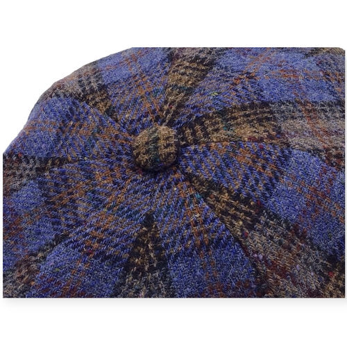 STETSON Mütze Hatteras blau kariert Winter