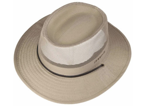STETSON TAKANI Safarihut Trekkinghut Coolmax Baumwolle Stoffhut beige