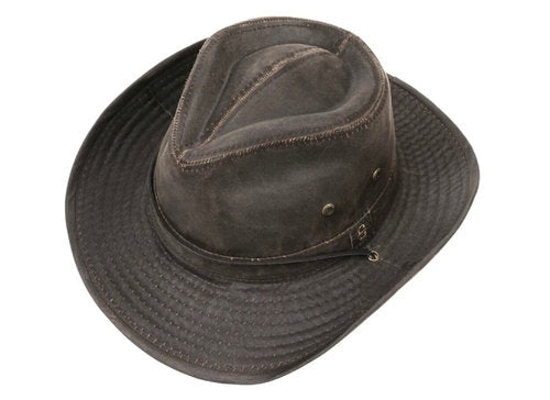 STETSON Westernhut DIAZ Vintage used look UV40+ Kinnband Cowboyhut braun