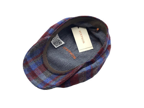 STETSON Mütze Hatteras blau Gr.57 kariert Winter