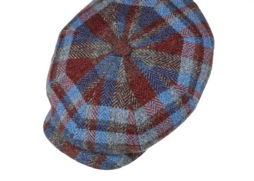 STETSON Mütze Hatteras blau Gr.57 kariert Winter