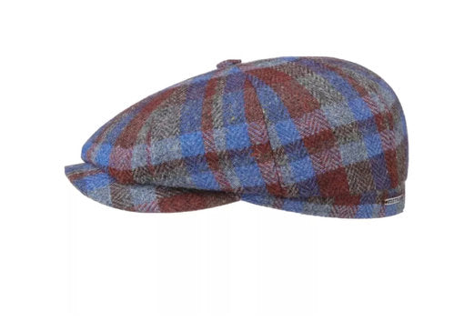 STETSON Mütze Hatteras blau Gr.57 kariert Winter