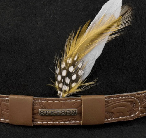 STETSON Westernhut Wide Brim Wollfilz schwarz Cowboyhut Gr.61