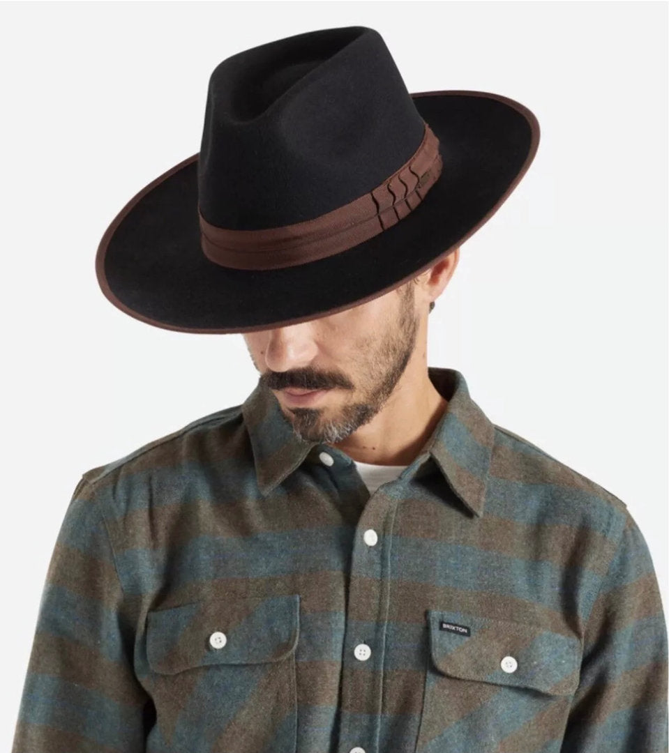 BRIXTON Hut FIELD HAT RENO Wollfilz schwarz