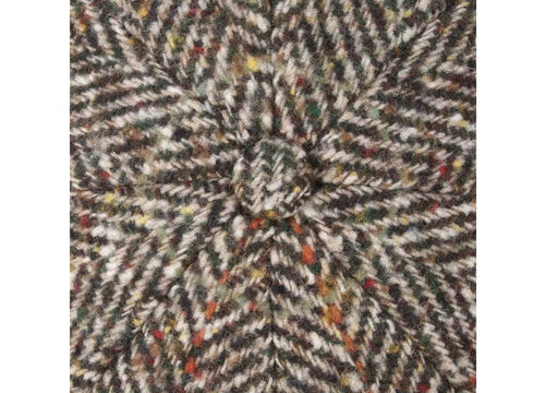STETSON Mütze Hatteras Fischgrät braun Tweed Schurwolle Winter
