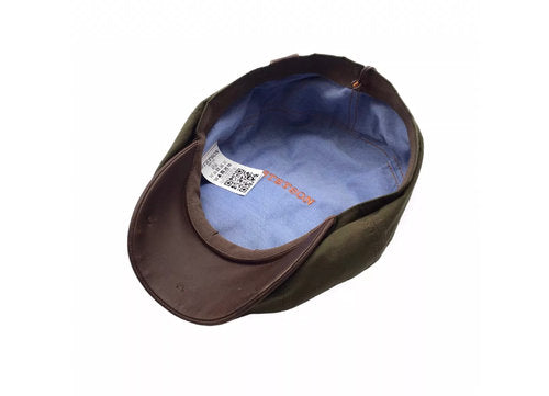 STETSON Mütze Hatteras WAXXED SUN GUARD UPF40+ oliv/braun Gr.XL/61 Lederschirm