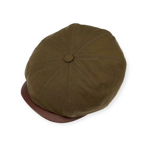 STETSON Mütze Hatteras WAXXED SUN GUARD UPF40+ oliv/braun Gr.XL/61 Lederschirm