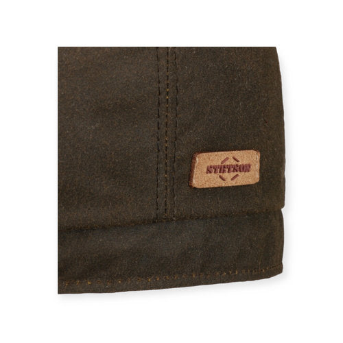 STETSON Mütze Hatteras WAXXED Organic-Cotton dunkel/oliv SUN GUARD UPF40+