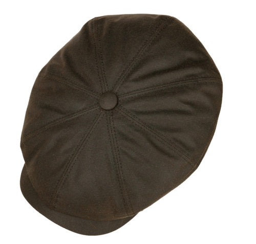 STETSON Mütze Hatteras WAXXED Organic-Cotton dunkel/oliv SUN GUARD UPF40+