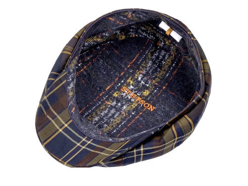 STETSON Mütze Hatteras braun kariert Sommer Bakerboy/Newsboy
