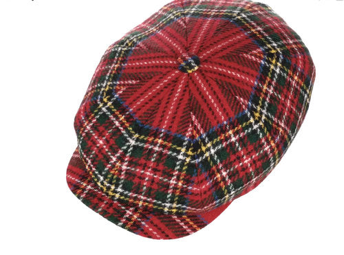 LIERYS Mütze Schottenmütze BAKERBOY rot kariert Stewart Winter