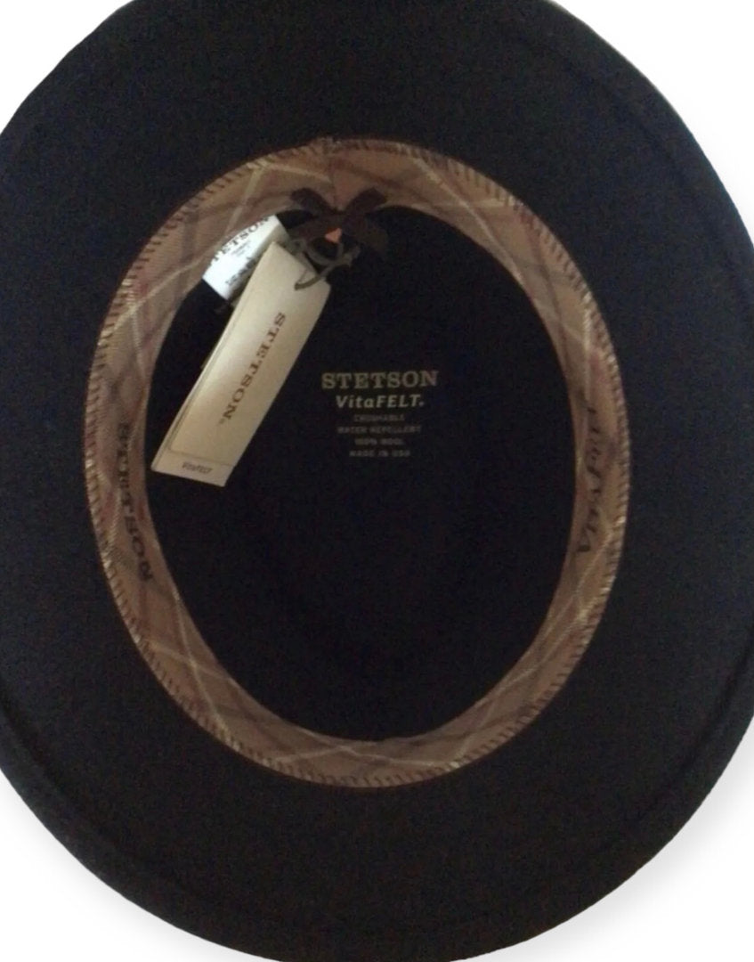 STETSON Traveller Filzhut schwarz Fedora vitafelt