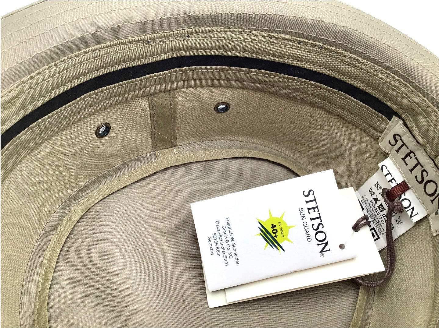 STETSON Sommerhut PLAYER Stoffhut UPF40+ SUN GUARD Safarihut beige Gr.M