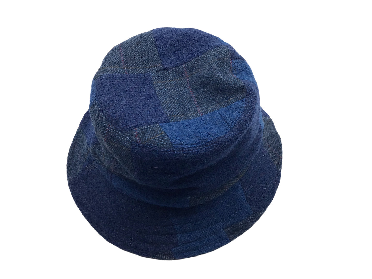 STETSON bucket Hut Stoffhut Fischerhut Anglerhut blau kariert