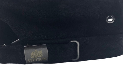 STETSON Mütze Armycap Ledermütze schwarz Vintage