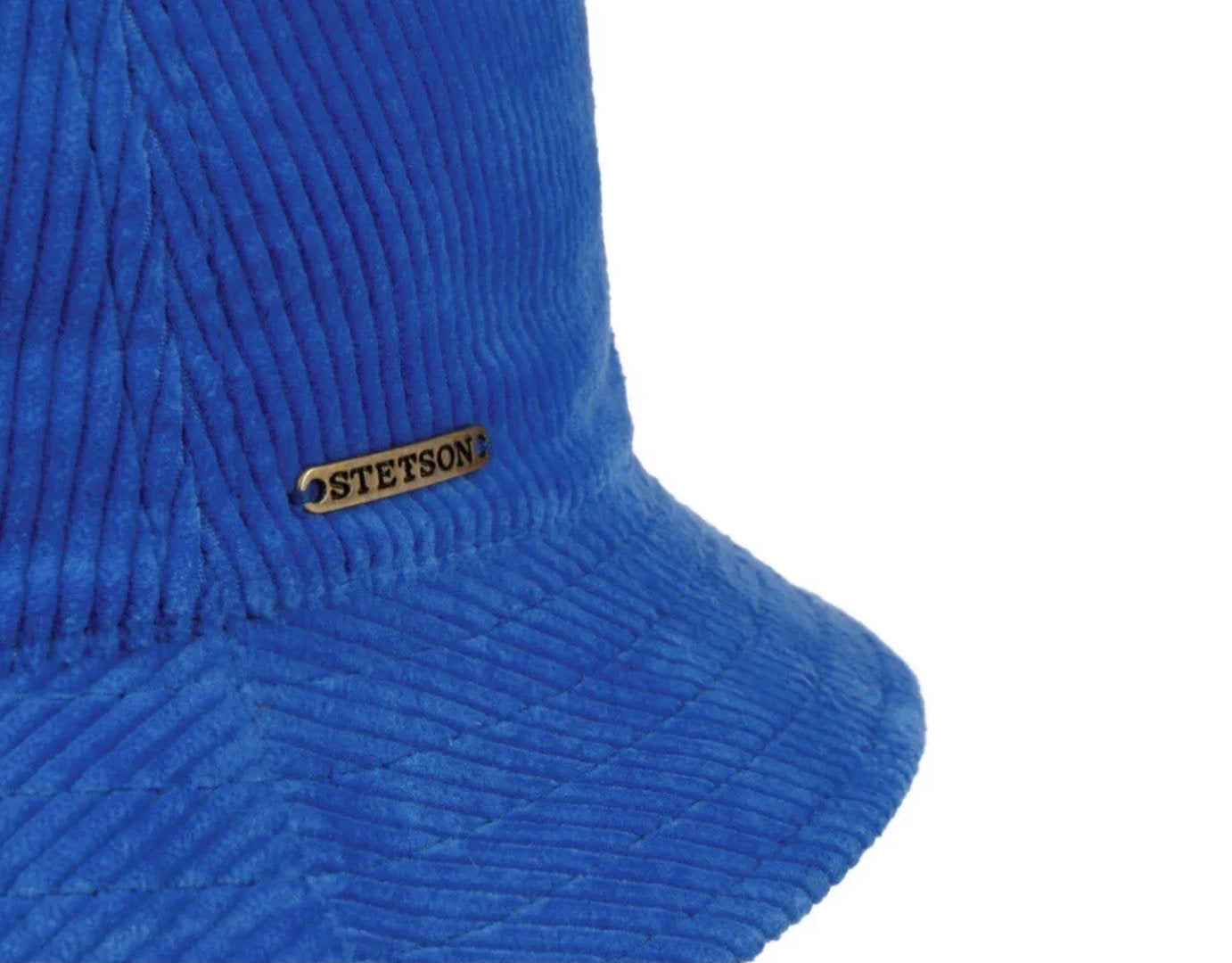 STETSON bucket Hut CORD Stoffhut Fischerhut Anglerhut blau Cotton