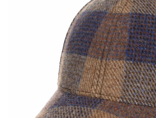 STETSON Mütze BASECAP braun kariert Winter größenverstellbar
