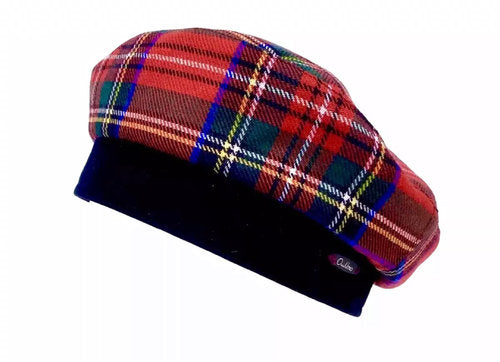 OUI Mütze Schottenmütze BARETT Baskenmütze Gr.56+57 UNISEX Schottenkaro