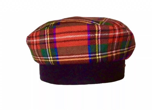 OUI Mütze Schottenmütze BARETT Baskenmütze Gr.56+57 UNISEX Schottenkaro