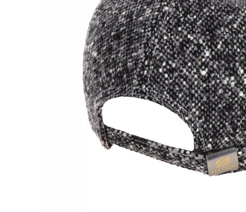 STETSON Mütze Basecap Donegal Tweed schwarz/weiß größenverstellbar