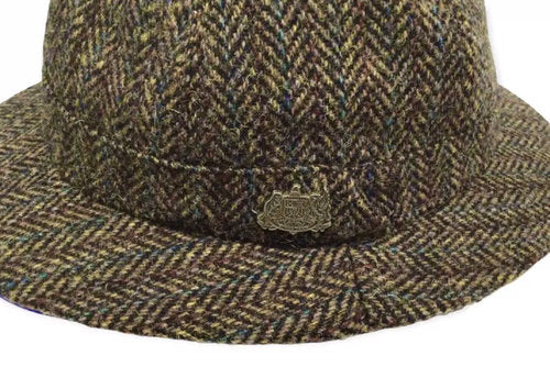 STETSON Deerstalker HARRIS TWEED bucket Wollhut Stoffhut