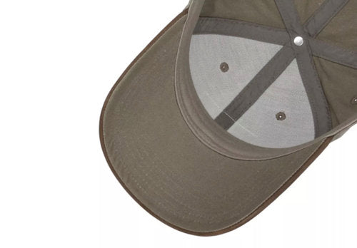 STETSON Mütze BASECAP Lederschirm American oliv/braun UPF40+ Sommer größenverstellbar