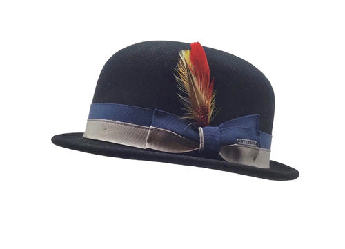 STETSON Bowler Melone Wollfilz schwarz Gr.M