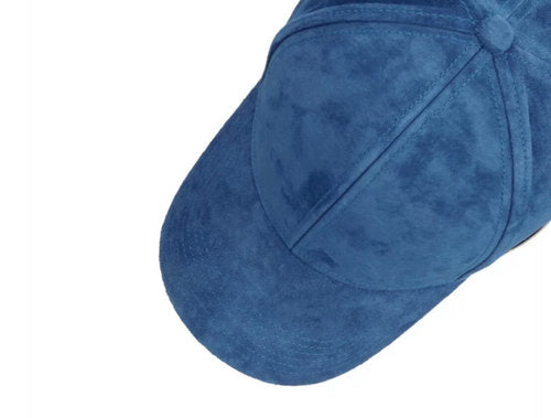 STETSON Mütze LEDER BASECAP American blue größenverstellbar