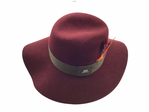 STETSON Schlapphut bordeaux Filzhut PLUM Wollfilz UNISEX Gr.L