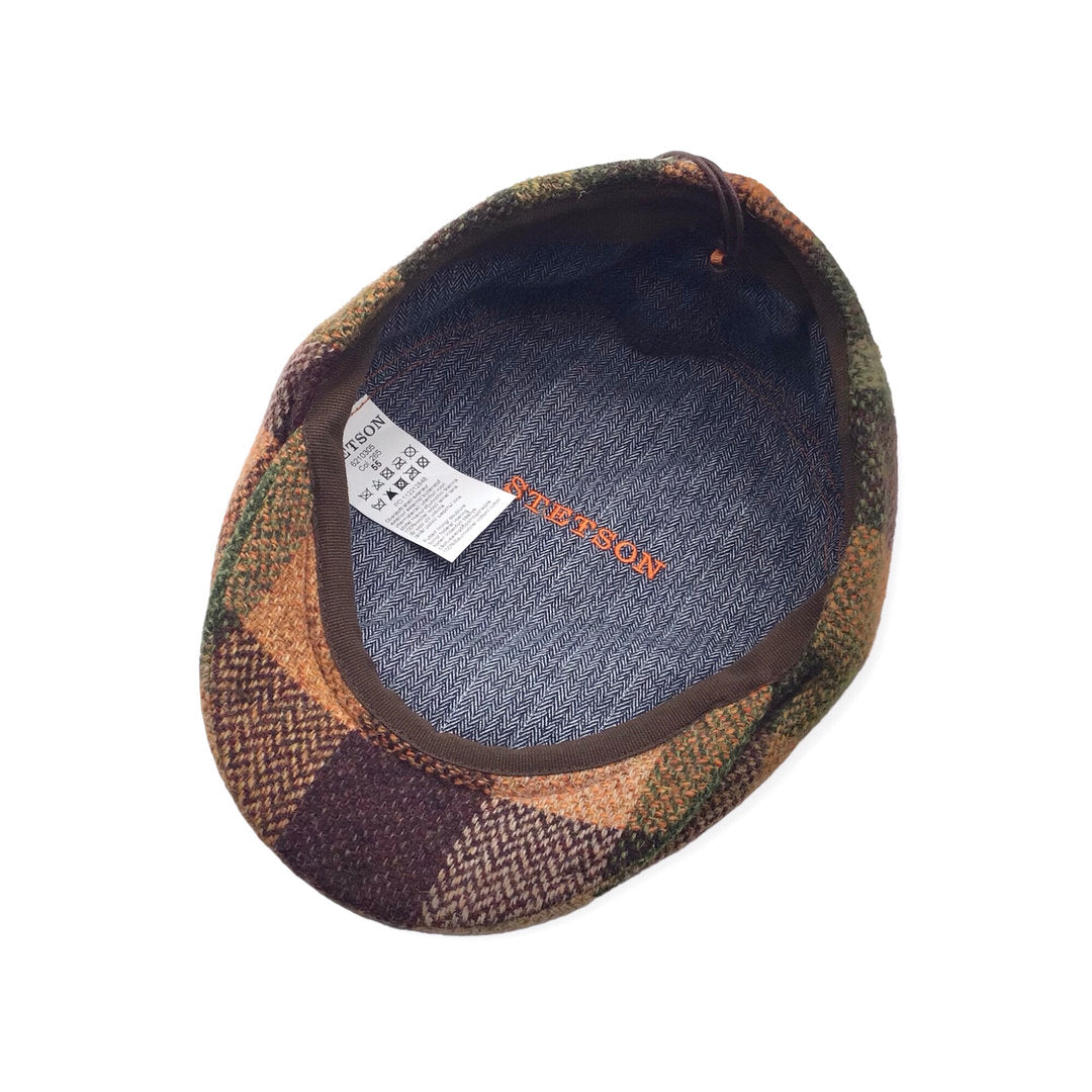 STETSON Mütze flatcap Schurwolle Gr.55 kariert Winter
