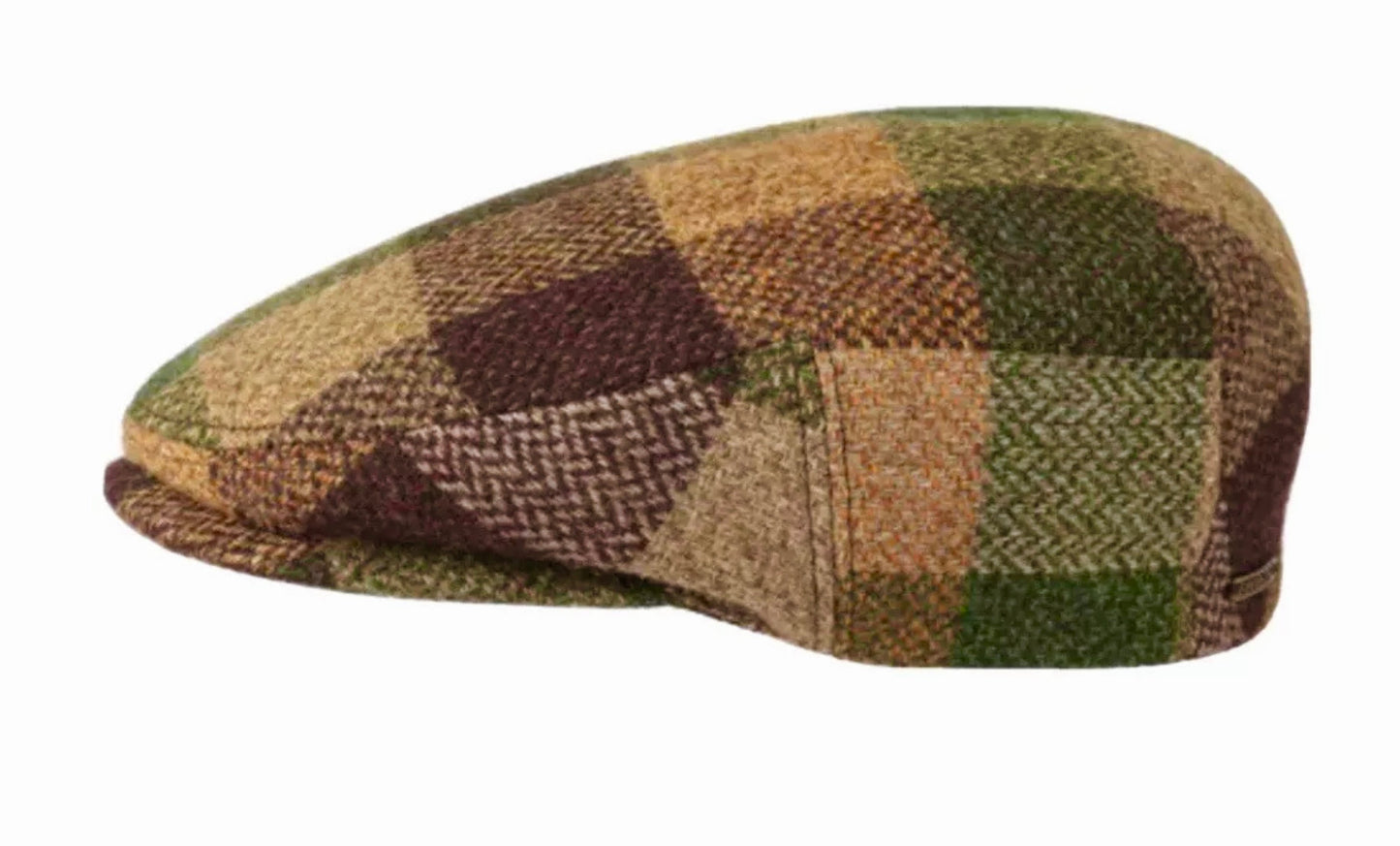 STETSON Mütze flatcap Schurwolle Gr.55 kariert Winter