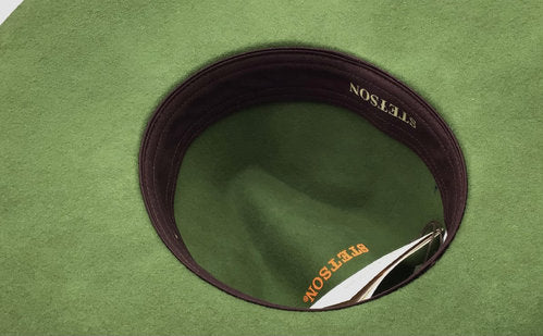 STETSON Schlapphut Filzhut Damenhut Wollfilz grün Gr.55