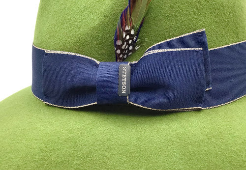 STETSON Schlapphut Filzhut Damenhut Wollfilz grün Gr.55