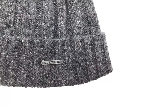STETSON Strickmütze WOOL MIX BEANIE anthrazit